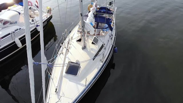 sailboat seen brom botton to top