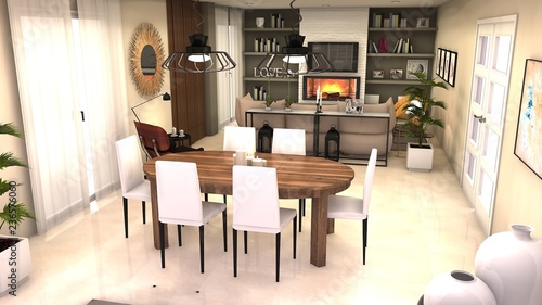 PROYECTO DE DISEÑO 3d SALON COMEDOR \ PROYECTO DE DISEÑO 3d SALON COMEDOR \