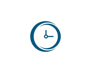 time clock logo design template