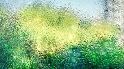 Water drops on window glass, Background design