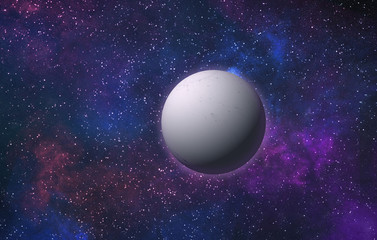 Obraz na płótnie Canvas Snow planet in space