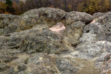 Part of the Natural phenomenon Stone mushrooms - one of the wonders of Bulgaria in the Rhodope Mountains. It is next to the road after the village of Beli Plast.