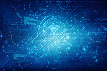 2d illustration WiFi symbol
