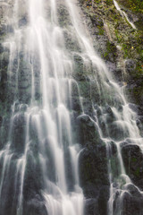 Fototapeta na wymiar Closeup view of Hamama falls on Oahu island, Hawaii