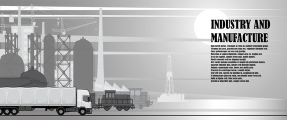 Fototapeta premium Urban landscape of industrial infrastructure