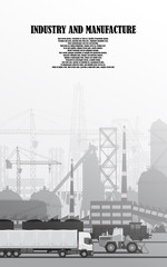 Obraz premium Urban landscape technogenic infrastructure