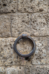 iron ring on a stone wall
