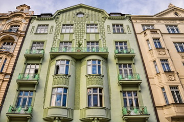 Fototapeta na wymiar Prag, Jugendstilhaus