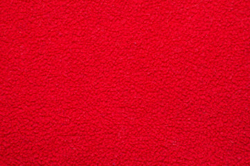 Red plush or wool texture