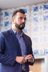 businessman giving presentations at conference room