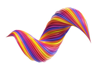 Colorful gradient 3D paint swirl