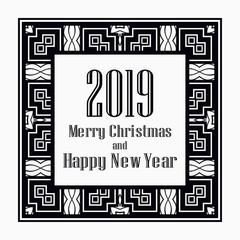 Art deco border frame