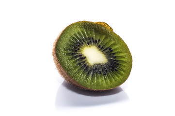 Half of kiwi isolated on a white background