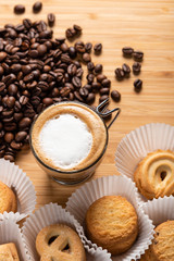 Desayuno café con pastas