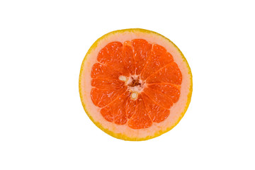 Ripe juicy grapefruit isolated on a white background