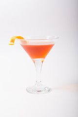 Alcohol cocktail drink on a white background