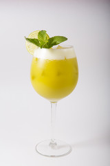 Alcohol cocktail drink on a white background