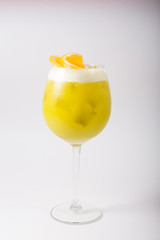Alcohol cocktail drink on a white background