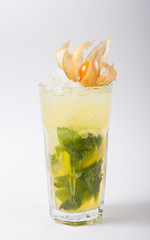 Alcohol cocktail drink on a white background