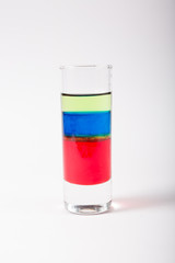 Alcohol glass shot on a white background