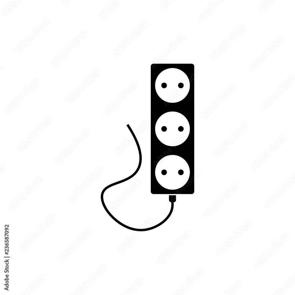 Poster electrical socket sign icon. icons for website design and development, app development on white back