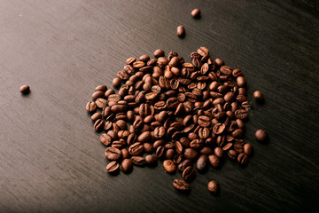 coffee beans in shape of heart