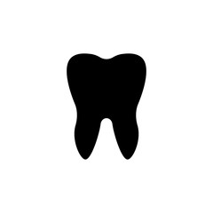Tooth vector silhouette. Tooth Icon Vector.