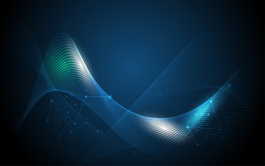 Wave line wireframe abstract background