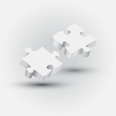 Couple puzzle piece with technology background. Jigsaw symbol of connection. business strategy