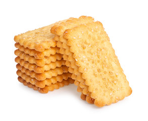 biscuits isolated on white background