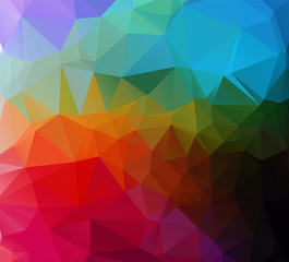 abstract triangular background texture, low poly style full color spectrum rainbow