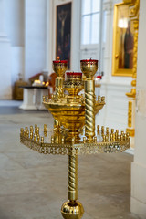 Church Golden lamps	