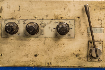 The old Soviet equipment. Lathe