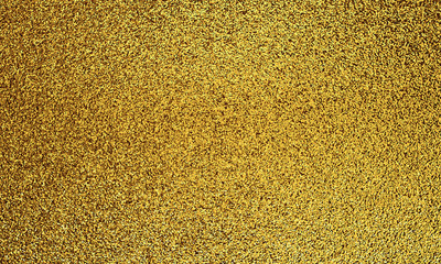 Gold tinsel confetti background.