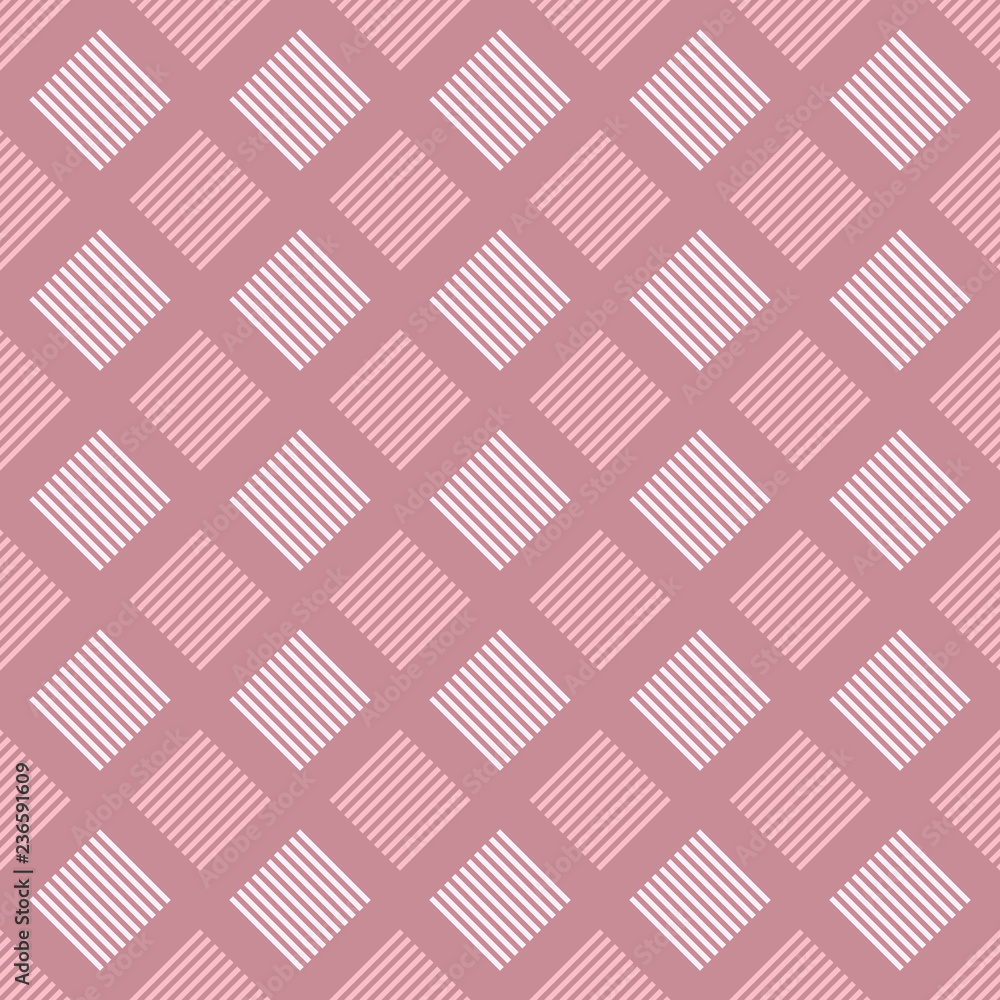 Poster pink seamless square pattern background design - color vector graphic