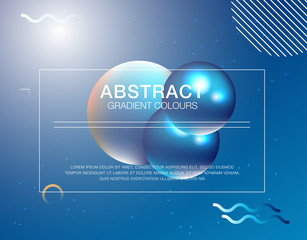 Bright poster with dynamic waves