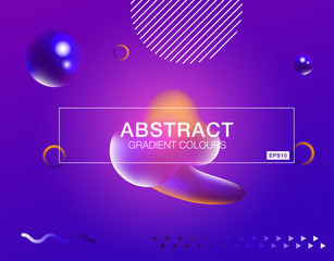 Abstract 3d Gradient Background with Colorful Liquid