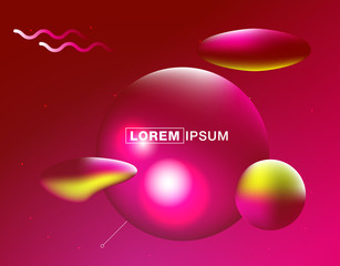 Gradient fluid background design layout for banner or poster