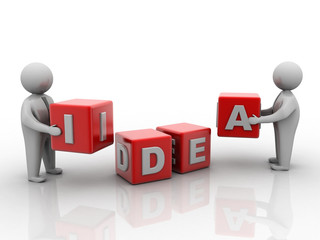 3d illustration Creativity idea concept. 