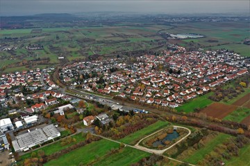 Fototapeta na wymiar Rosbach vor der Höhe Luftbilder