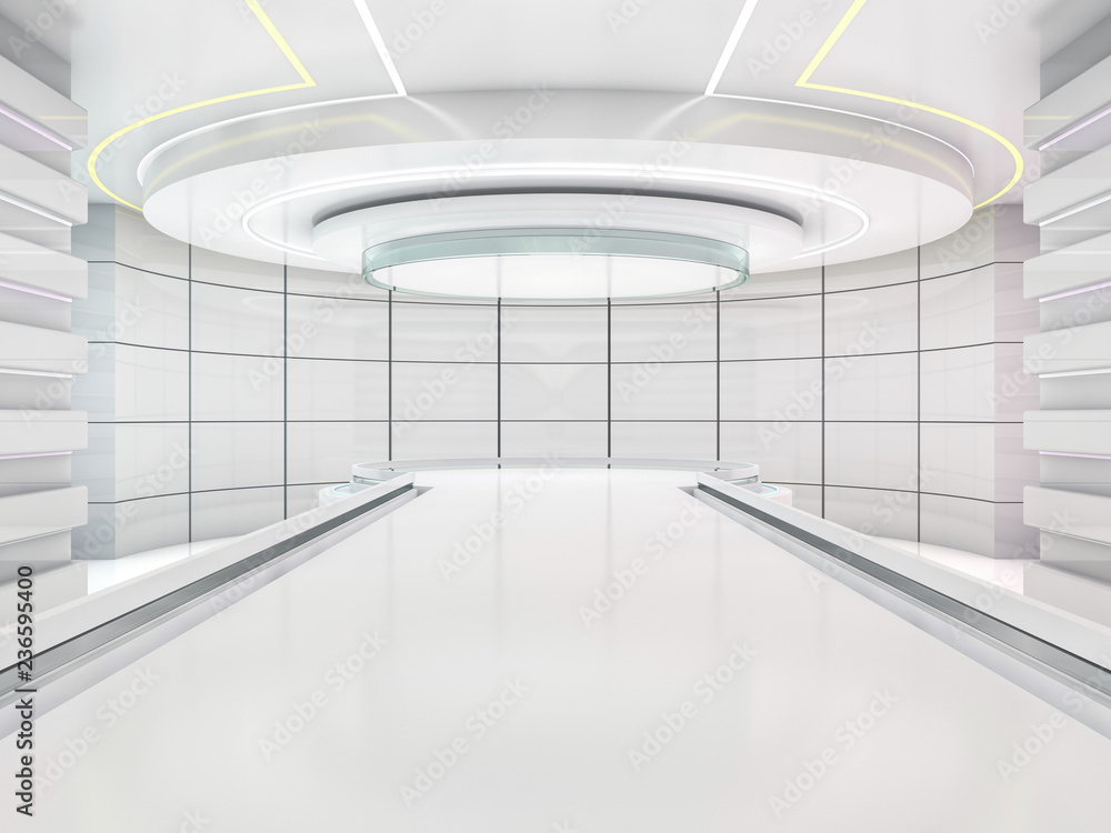 Poster abstract modern architecture background. 3d rendering