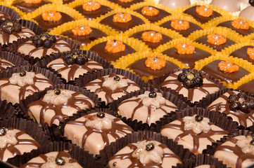 background of chocolate cookies