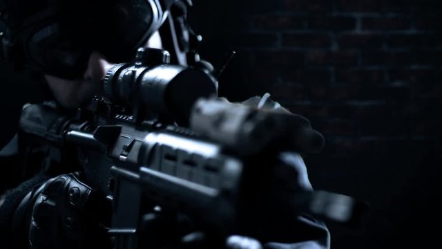special forces soldier police, swat team member