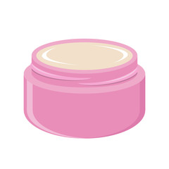 Lippenbalsam Flat Design Icon isoliert auf wei&szlig;em Hintergrund