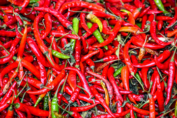 Spicy fresh red chilli.