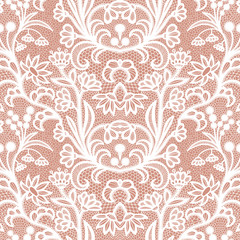 Lace seamless pattern with flowers