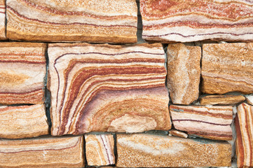 stones for wall decoration with a beautiful multi-colored pattern