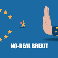 No deal Brexit design. Eps10 vector illustration.