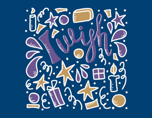 I wish vector lettering with decoration. 