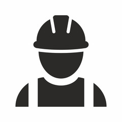 Construction worker vector icon